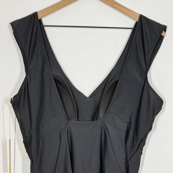 Summersalt Black Swimsuit Womens 16 The Ruched Backflip Open Back One Piece NWT - Picture 6 of 12